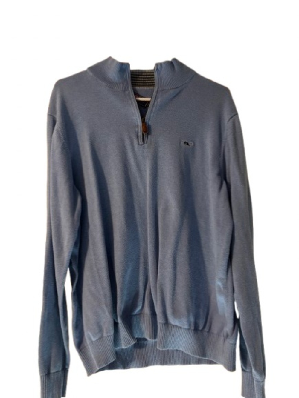 Vineyard Vines Men's Light Blue Quarter-Zip Pullover Sweater